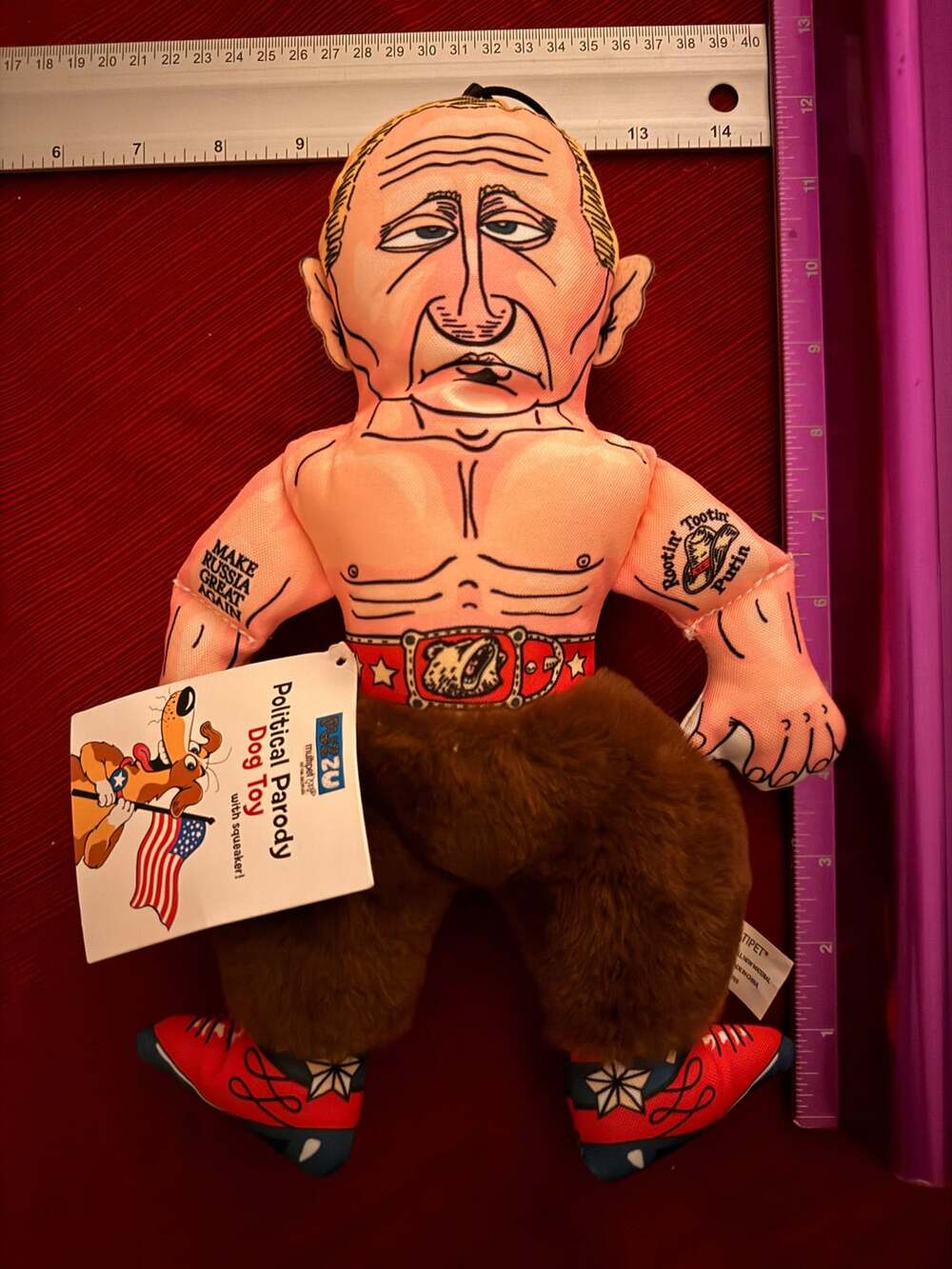 Vladimir Putin Political Parody Squeaky Dog Toy (FUZZU)